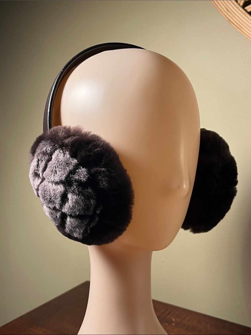 Plush sheep Fur Earmuffs Headphones - brown from UGG, so warm